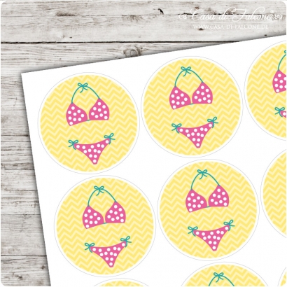 Motivaufkleber Bikini