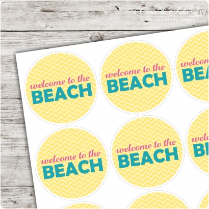 Motivaufkleber Beach