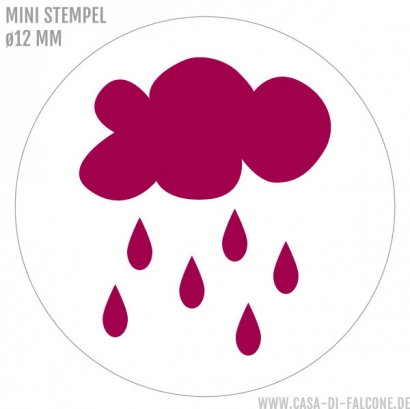 Mini Motivstempel Regenwolke