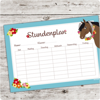 Stundenplan Pferd