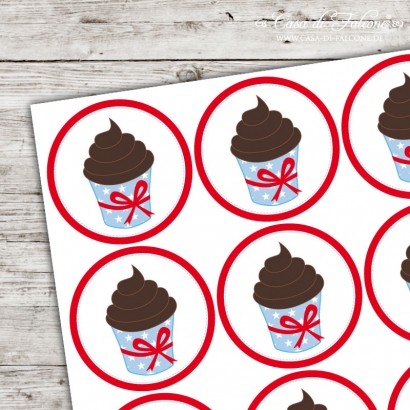 Motivaufkleber Cupcake star