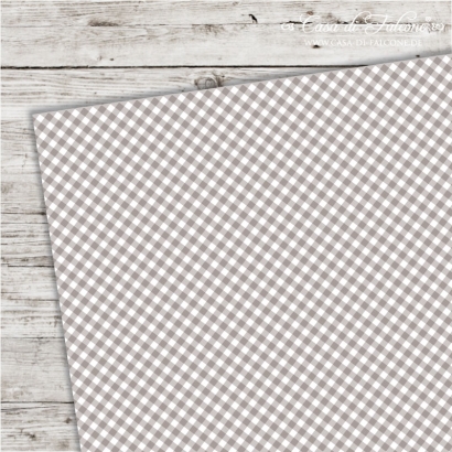 A5 Karton Vichykaro grau