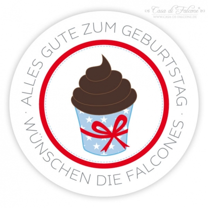 Aufkleber Cupcake Stars