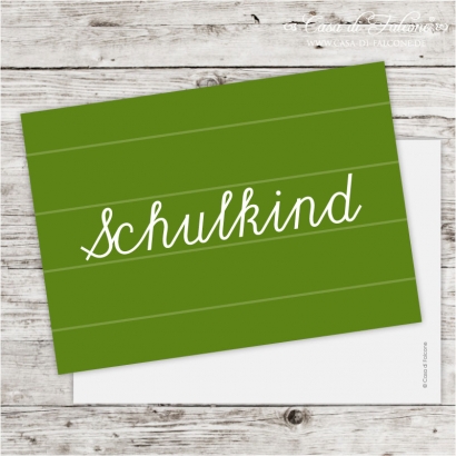 Postkarte Schulkind