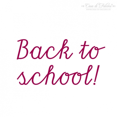 Textstempel Back to school