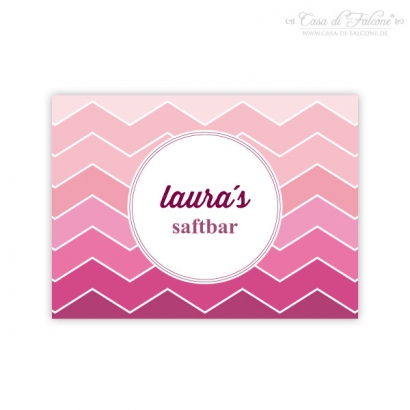 Flaschenaufkleber Chevron Ombre