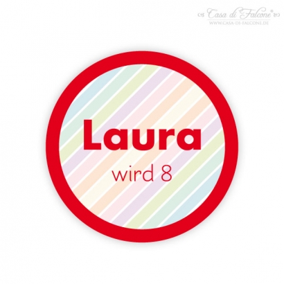 Flaschenaufkleber Stripes bunt