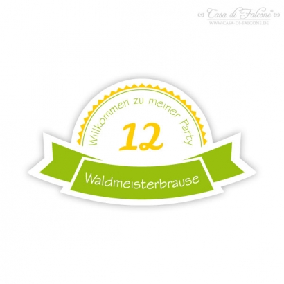 Flaschenaufkleber Waldmeisterbrause