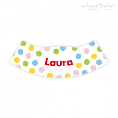 Flaschenhals-Aufkleber Dots