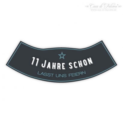 Flaschenhals-Aufkleber Stern 2