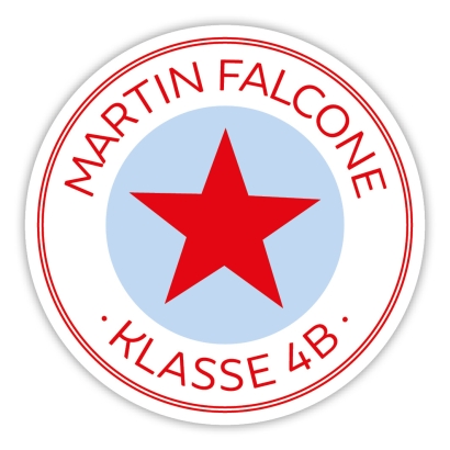 Schulaufkleber I Namensaufkleber fr die Schule Stern