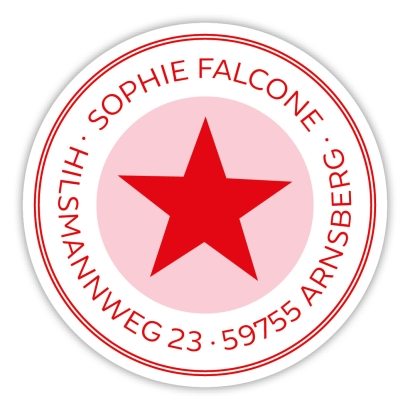 Schulaufkleber I Namensaufkleber fr die Schule Stern