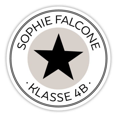 Schulaufkleber I Namensaufkleber fr die Schule Stern