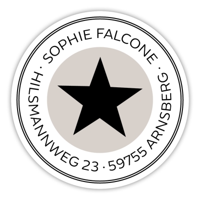 Schulaufkleber I Namensaufkleber fr die Schule Stern