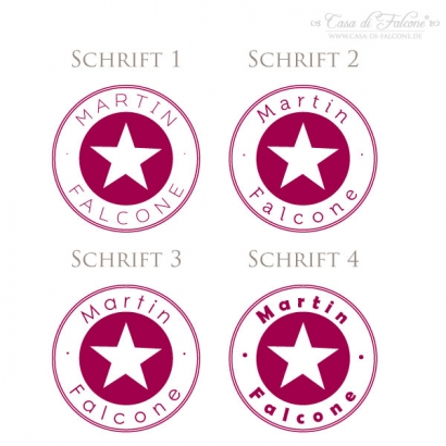 Namensstempel Stern