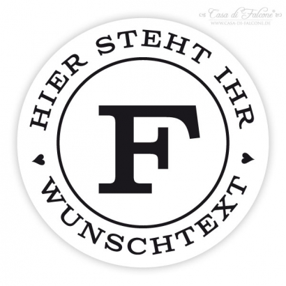 Textaufkleber TYPO rund