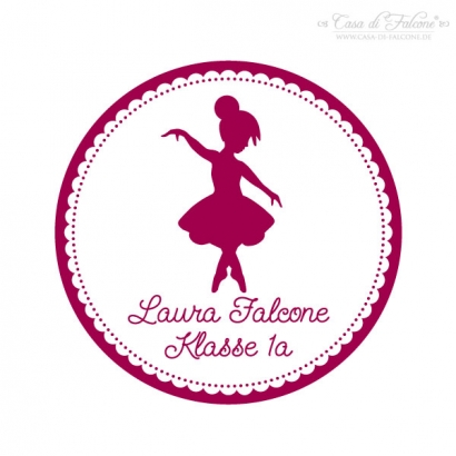 Namensstempel Ballerina