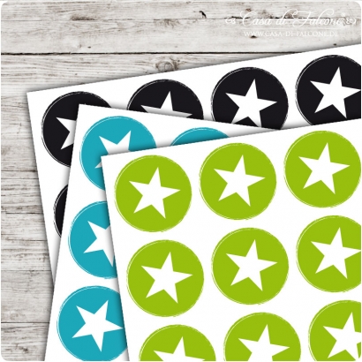 Flaschendeckel-Aufkleber Stern III