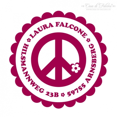 Adressstempel Hippie I