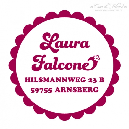 Adressstempel Hippie II