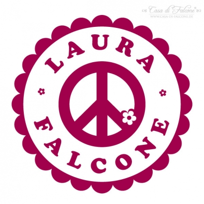 Namensstempel Hippie