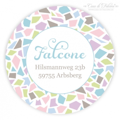 Adressaufkleber Mosaik