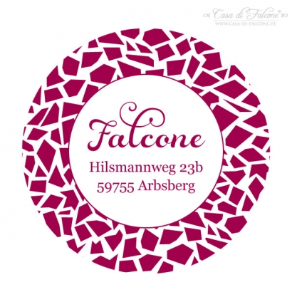 Adressstempel Mosaik