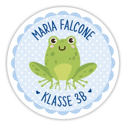 Schulaufkleber I Namensaufkleber fr die Schule Frosch