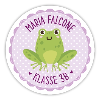 Schulaufkleber I Namensaufkleber fr die Schule Frosch