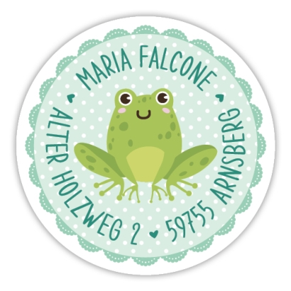 Schulaufkleber I Namensaufkleber fr die Schule Frosch