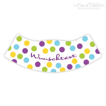 Flaschenhals-Aufkleber Konfetti