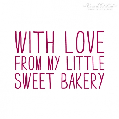 Textstempel Simple with love from my little sweet bakery
