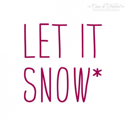 Textstempel Simple let it snow
