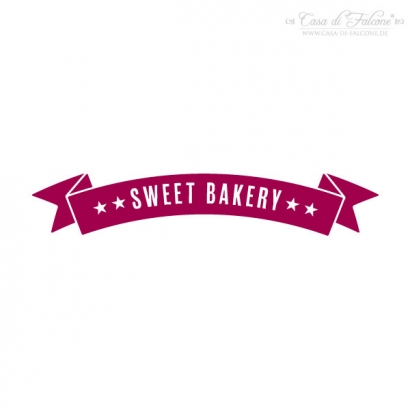 Textstempel Banner sweet bakery