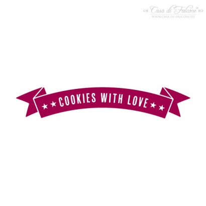 Textstempel Banner cookies with love