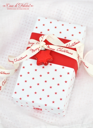 Geschenkpapier Star rot