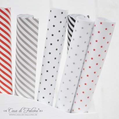 Geschenkpapier Stripes schwarz