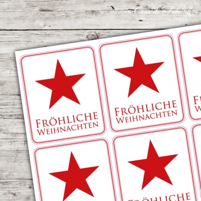 Weihnachtsaufkleber Stern
