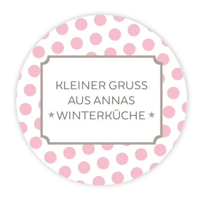 Weihnachtsaufkleber Big Dots personalisiert