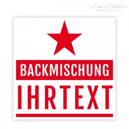 Aufkleber Backmischung Stern