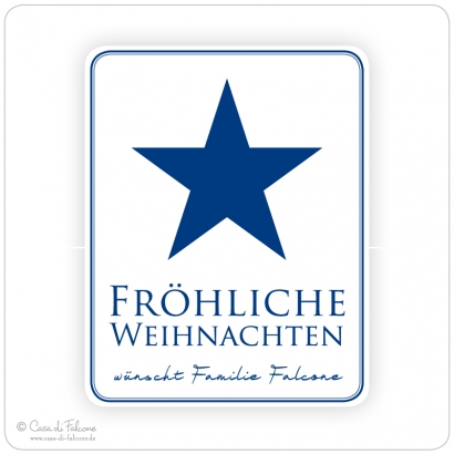 Aufkleber Weihnachten Stern