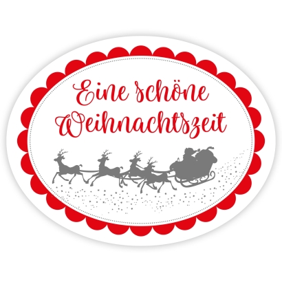 Stickerbogen Weihnachtsschlitten