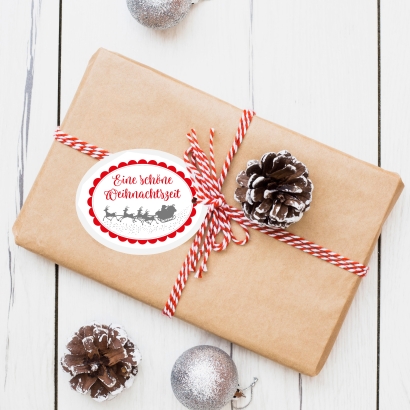 Stickerbogen Weihnachtsschlitten