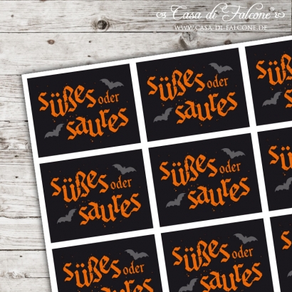 Motivaufkleber Ssses oder Saures eckig