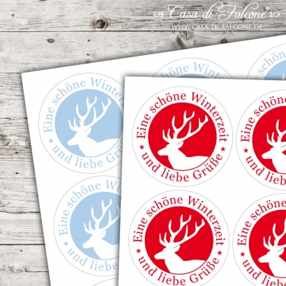 Motivaufkleber Hirsch III