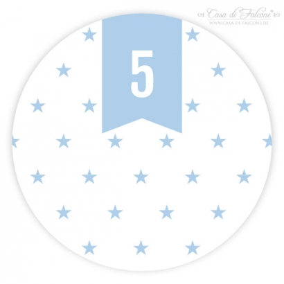 Zahlenaufkleber little Stars