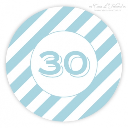 Zahlenaufkleber Stripes