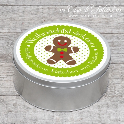 Personalisierte Dose Lebkuchenmann Maxi