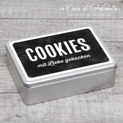 Personalisierte Dose Chalkboard eckig