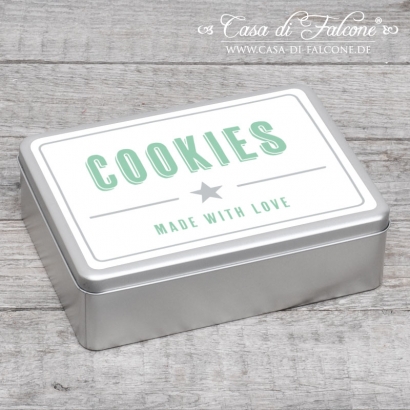 Personalisierte Dose Retro eckig